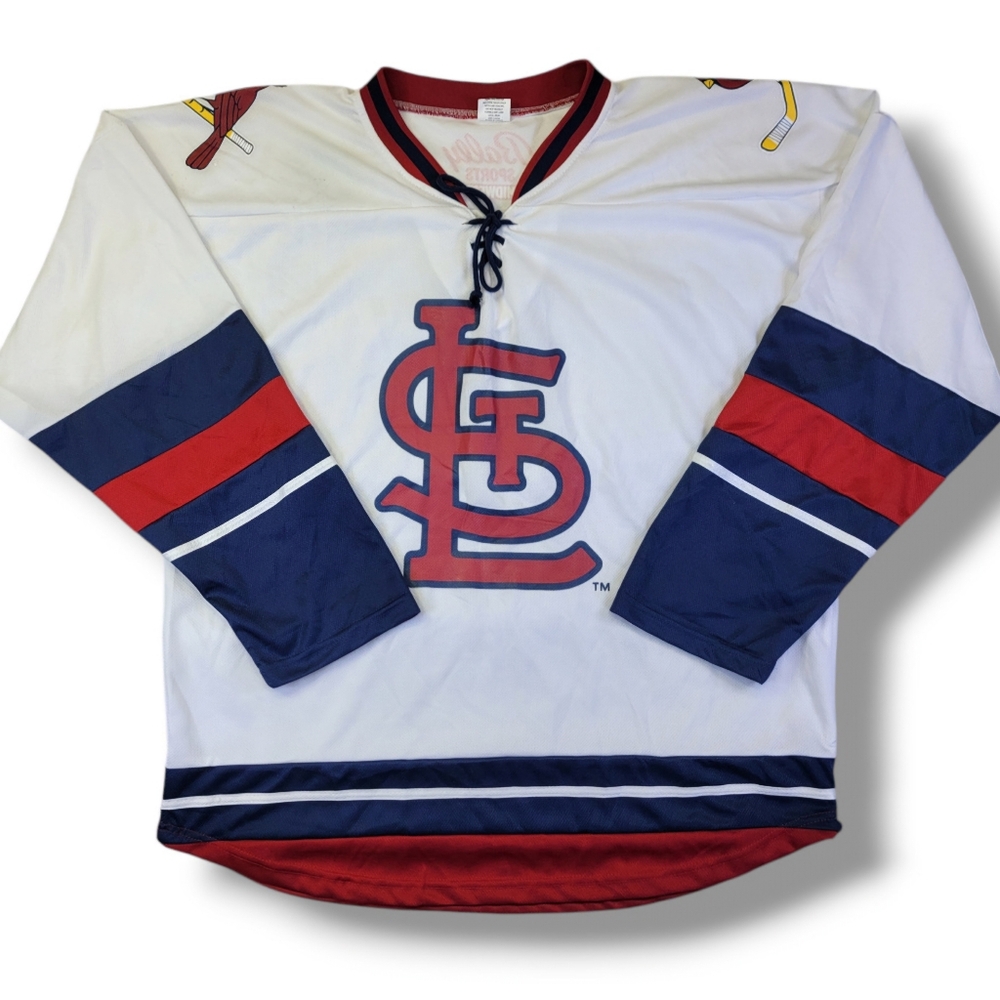 St. Louis Cardinals Hockey Jersey – White/Blue/Red – Size XL
